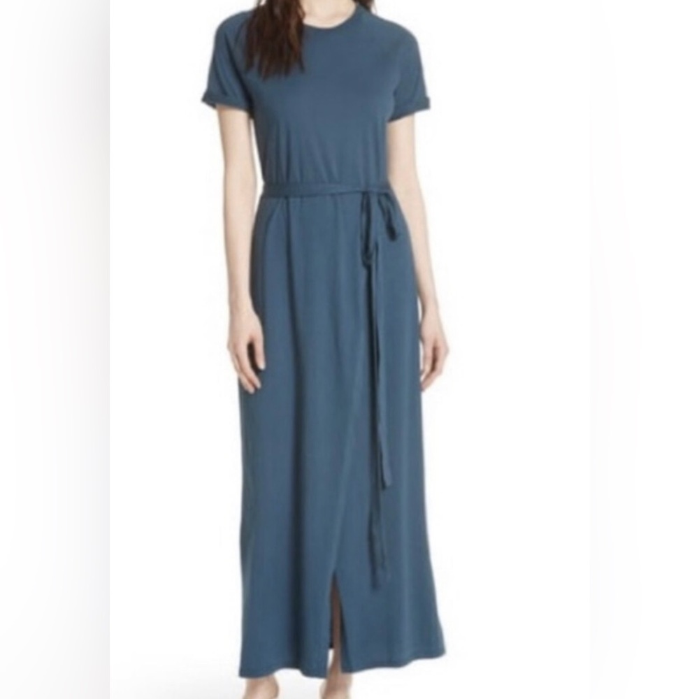 ELIZABETH AND JAMES - TEAl BLUE WRAP MAXI DRESS